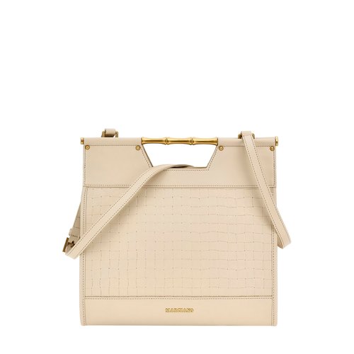 Guess sac a main alia cuir veritable creme Guess La Redoute