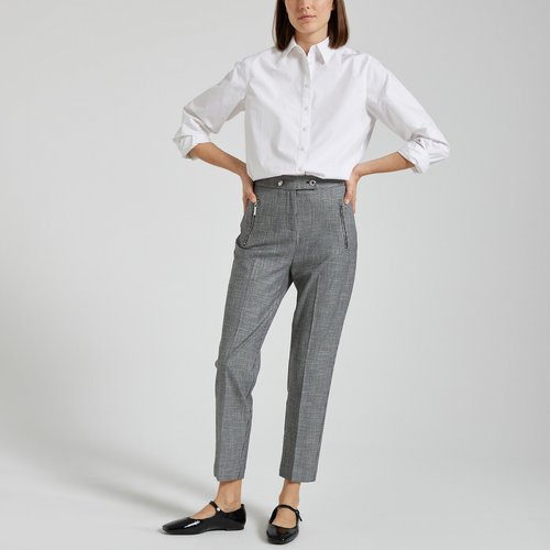 Pantalon pata de gallo cintura alta negro Morgan La Redoute