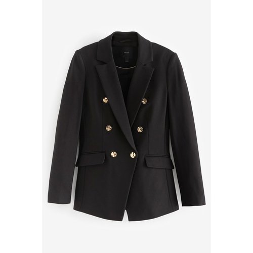 Blazer ajuste a boutonnage croise en point noir Next La Redoute