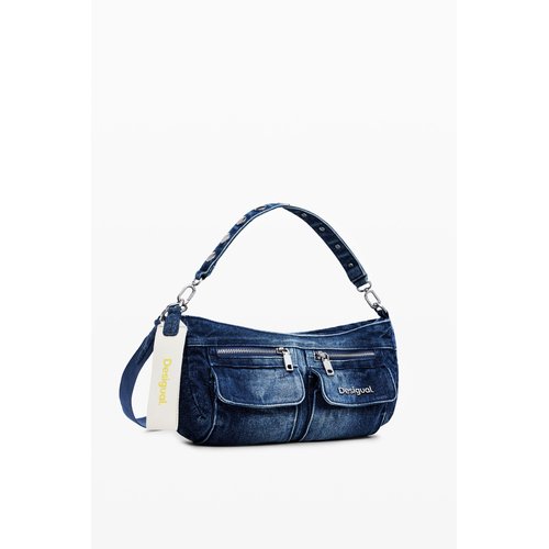 Sac a bandouliere en denim bleu clair Desigual La Redoute