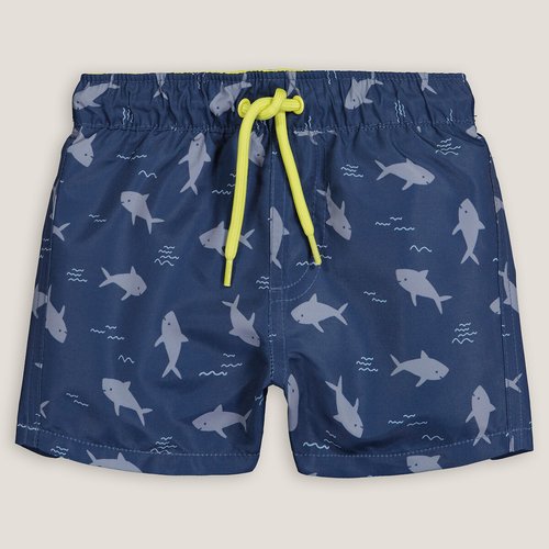 Recycled Swim Shorts in Shark Print