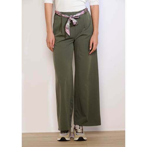 Pantalon Grossesse Palazzo Ample Femme - Jean Cargo Large Taille Haute Confortable Avec Poches (Vert, XL)