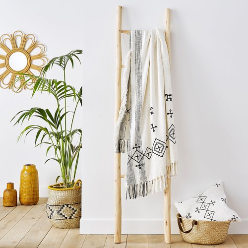 Angusto embroidered throw ecru La Redoute Interieurs La Redoute
