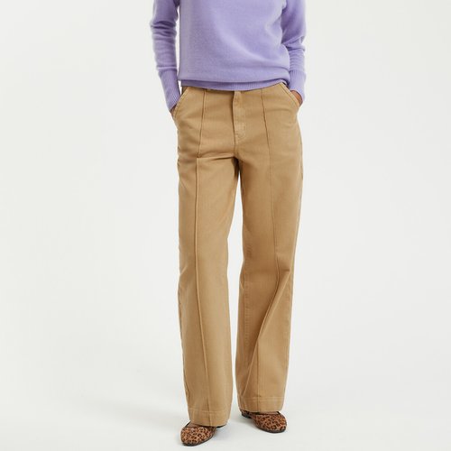 Pantalon large beige La Redoute Collections La Redoute