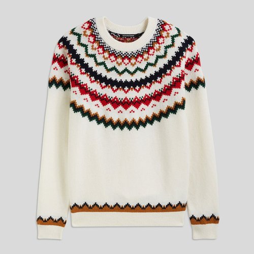 Pull jacquard de noel contenant de la laine oeko tex Monoprix La Redoute