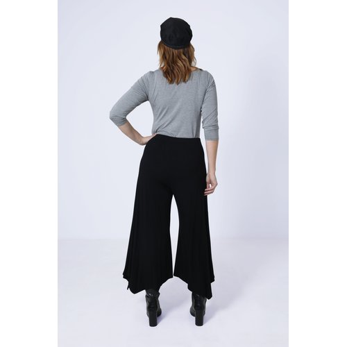 Pantalon jupe culotte en maille unie noir Jean Marc Philippe La Redoute