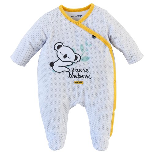 Pyjama bebe mixte naissance prema 6 mois blanc Sucre D orge La Redoute