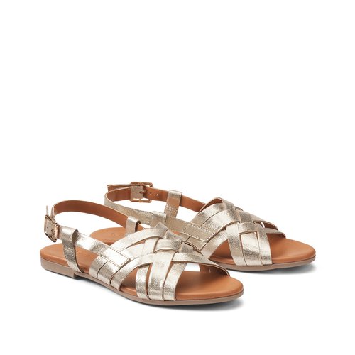 Sandales plates en cuir Emma