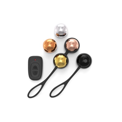 Boules De Geisha Duo-Balls Fascinate – Noir, Silicone, Neuves Vibe Therapy