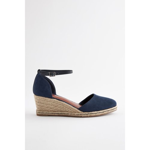 Espadrilles compensees fermees bleu marine Next La Redoute