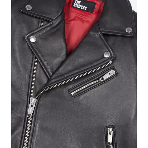 Kooples leather jacket womens sale