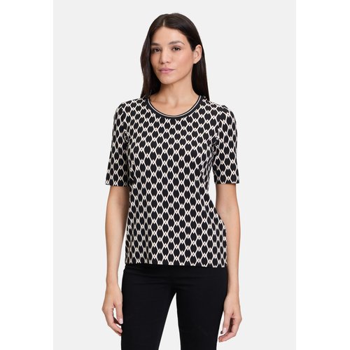 T shirt basique a imprime noir beige Betty Barclay La Redoute
