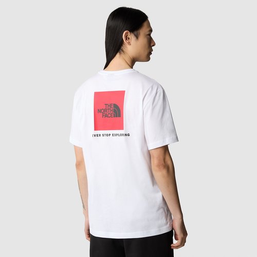 ■THE NORTH FACE■ White Label Team Archive Short Sleeve Rou Red box cotton t-shirt with short sleeves, white, The North