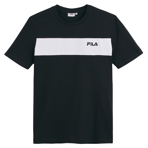 T shirt manches courtes avec bloc Fila noir La Redoute