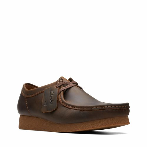 CLARKS ORIGINALS Wallabee Donna Pelle Scarpe Mocassino IN Marrone Misura UK 3
