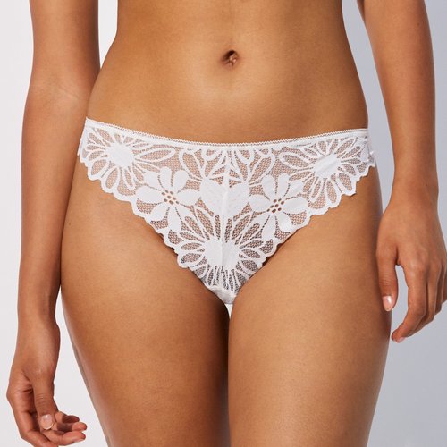 Tanga en dentelle fleurie marilouiz ecru Undiz La Redoute