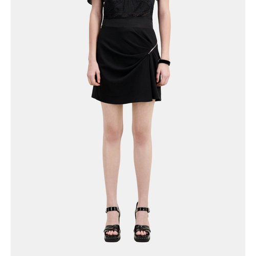 Jupe courte en crepe black The Kooples La Redoute