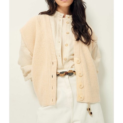 Aragon v neck gilet ecru Sessun La Redoute
