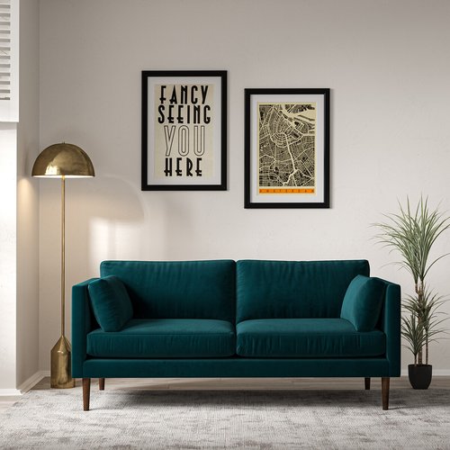 Slim 3 seater sofa clearance