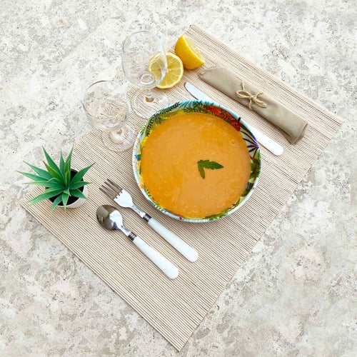 Les Jardins de la Comtesse - Grande Assiette Creuse en Mélamine Pure/Assiette à Soupe ou Pâtes/Petit Saladier Noir-Vert du Service de Table Jungle Les Jardins de la Comtesse - Grande Assiette Creuse en Mélamine Pure/Assiette à Soupe ou Pâtes/Petit Saladier Noir-Vert du Service de Table Jungle