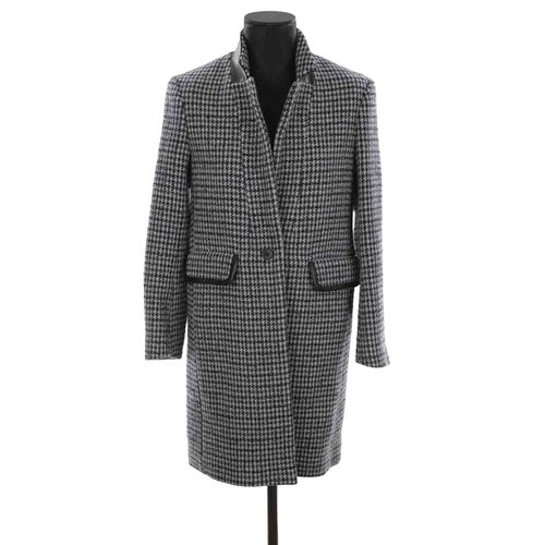 Manteau en laine tres bon etat gris Maje La Redoute