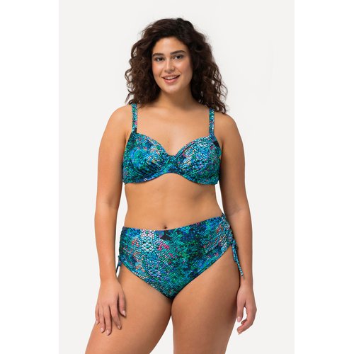 Bikini python avec bonnets a armatures et bleu turquoise Ulla Popken La Redoute