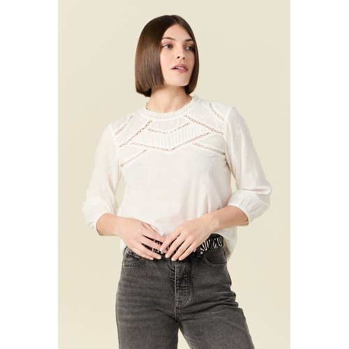 Blouse manches 3 4 ecru Bonobo La Redoute