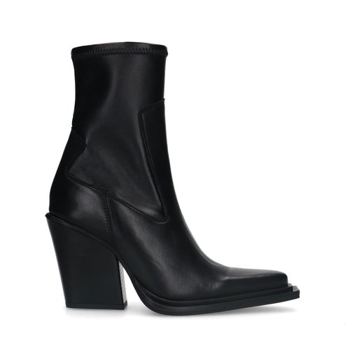 Bottines cuir a talon noir Sacha La Redoute