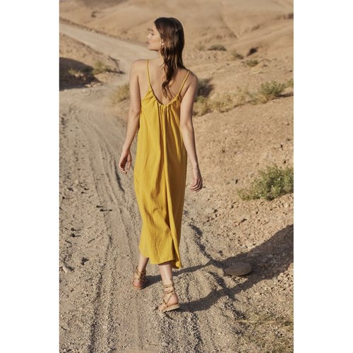 Robe longue en coton femme on sale