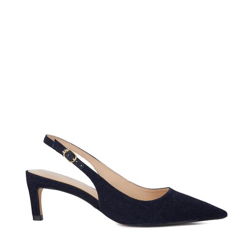 Talons a bride arriere a bout pointu divided bleu marine Dune London La Redoute