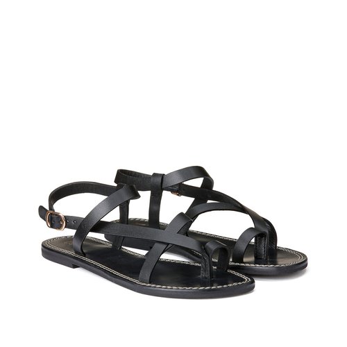 Signatures Toe Post Sandals in Leather