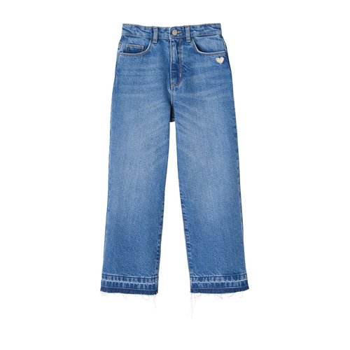 Jean large bas effiloche Vertbaudet La Redoute