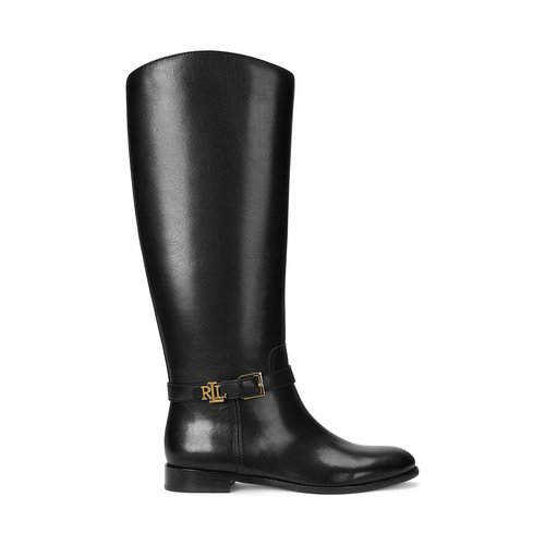 Bottes talon plat cuir lisse brooke Lauren Ralph Lauren La Redoute