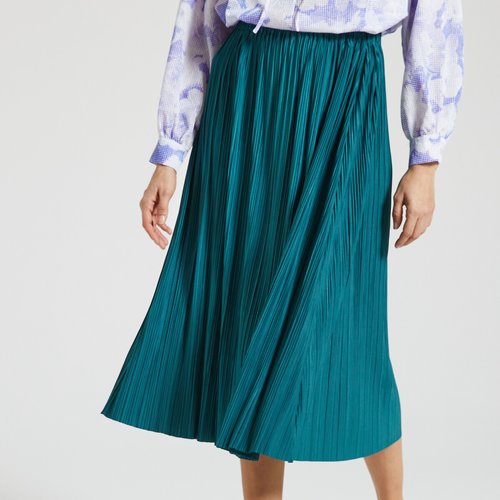 Uma Recycled Pleated Midi Skirt