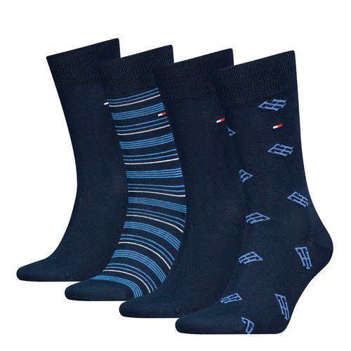 Coffret cadeau de 4 paires de chaussettes hautes Tommy Hilfiger La Redoute