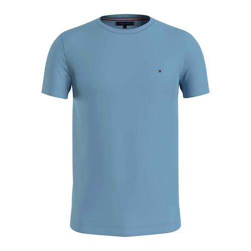 Cotton slim stretch t shirt with crew neck Tommy Hilfiger La Redoute