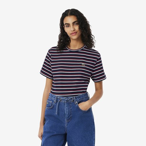 Short-sleeved striped t-shirt Lacoste | La Redoute
