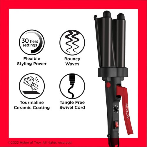 3 barrel wave master jumbo waver with ceramic coating rvrvir3056 black Revlon La Redoute