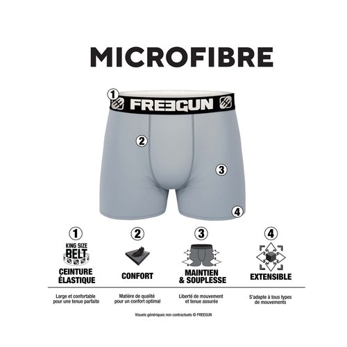 Boxers microfibre dragon ball z lot de 3 v764542 vert bleu blanc Freegun La Redoute