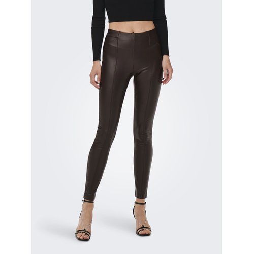 Pantalon en simili cuir onljessie slim fit pantalon en simili cuir mulch Only La Redoute