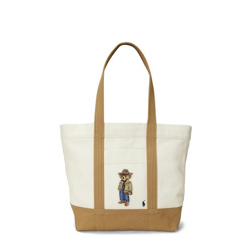 Borsa tote in tessuto motivo orso ecru beige Polo Ralph Lauren La Redoute