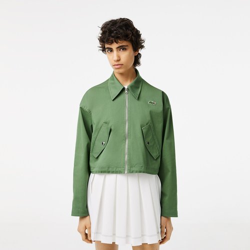 Blouson en gabardine stretch heritage vert Lacoste La Redoute