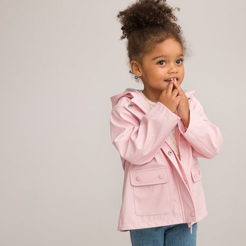 Pink hooded parka hot sale