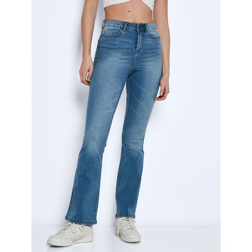 High waist flared jeans light blue Noisy May La Redoute