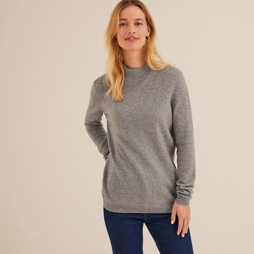 Pull en cachemire col montant en fine maille Anne Weyburn La Redoute