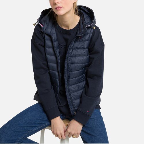 Short padded quilted gilet with hood Tommy Hilfiger La Redoute