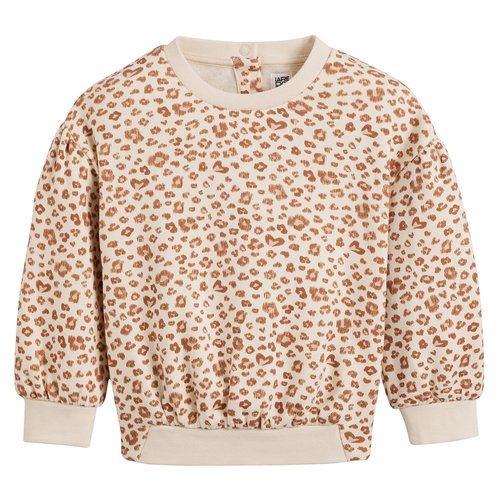 Leopard print crew neck deals