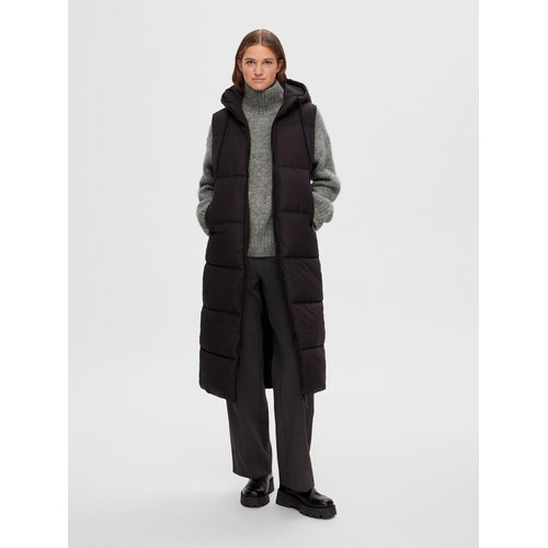 Doudoune sans manches long noir black Selected Femme La Redoute