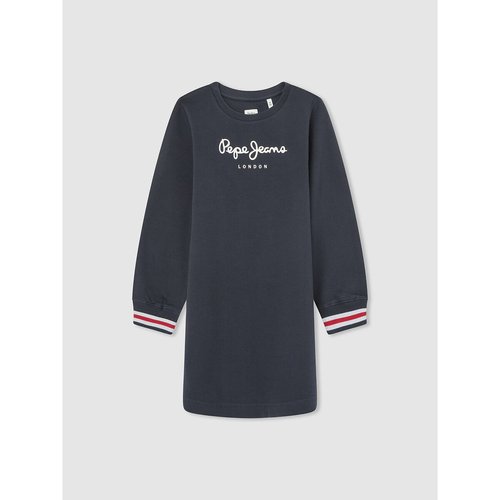 Robe a manches longues en molleton bleu marine Pepe Jeans La Redoute
