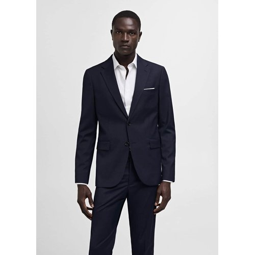 Veste costume slim fit tissu comfort stretch bleu marine fonce Mango Man La Redoute
